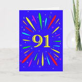 91. Birthday Explosion Card Karte (Vorderseite)