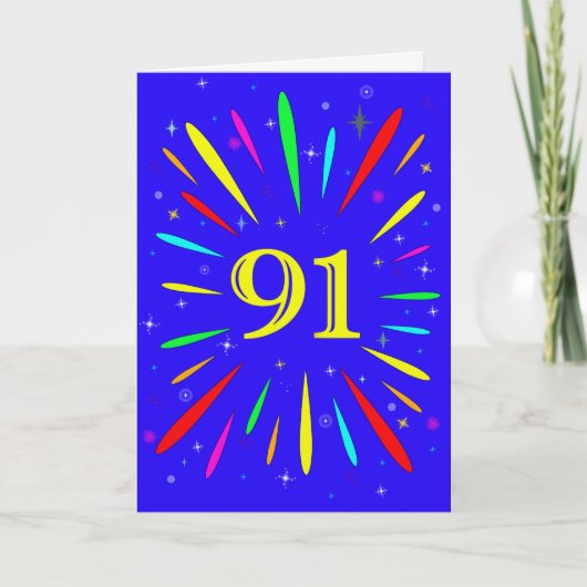 91. Birthday Explosion Card Karte (Vorderseite)