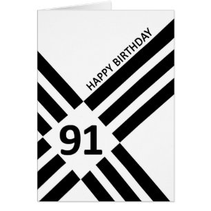 91. Diagonal Black Line Design Geburtstag