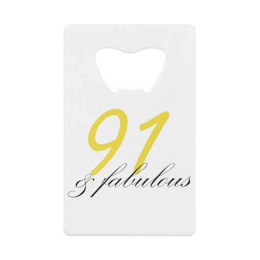 91 & Fabulous Geldbeutel Flaschenöffner (Vorderseite)