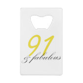 91 & Fabulous Geldbeutel Flaschenöffner (Rückseite)