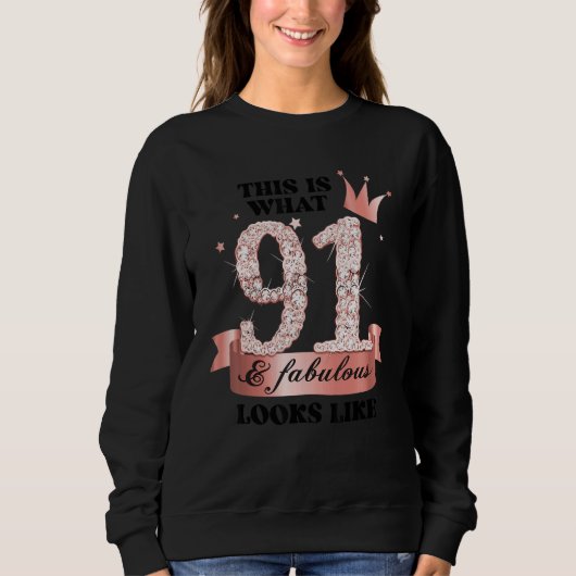 91 & Fabulous I Rose And White Party Group Candid Sweatshirt (Vorderseite)