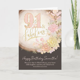 91 & Fantastisch Florales Foto Personalisierter Ge Karte