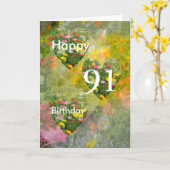 91. Geburtstag Karte (Gelbe Blume)