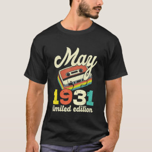91. Geburtstag Mai 1931 Vintage Kassette T-Shirt