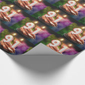91. Geburtstag mit Kerzen Geschenkpapier (Ecke)