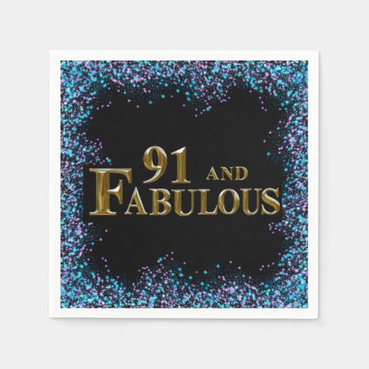 91. Geburtstag Serviette (Vorderseite)