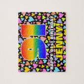 91. Geburtstag — Spaß, Liebende Herzformen + "91" Puzzle (Vertikal)