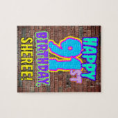 91. Geburtstag ~ Spaß, Urban Graffiti Inspiriert L Puzzle (Horizontal)