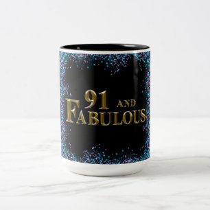 91. Geburtstag Zweifarbige Tasse