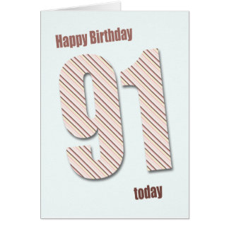 Geburtstagskarte Zum 91. Geburtstag – Süßes Kätzchen-Design, A5, Glänzend, Mit Umschlag
