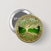 [91] Golden Celtic Tree of Life [3D] Button (Vorne & Hinten)
