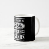 91 Jahre alt 1934 Geburt der Legende 91. Geburtsta Kaffeetasse (VorderseiteRechts)