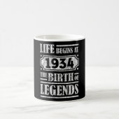 91 Jahre alt 1934 Geburt der Legende 91. Geburtsta Kaffeetasse (Mittel)