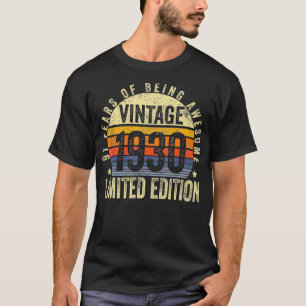 91 Jahre alte Geschenke Vintage 1930 limitierte Au T-Shirt