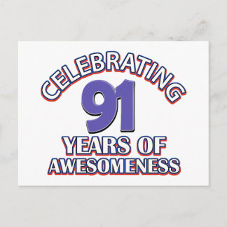 91 Jahre Geschenkdesigns Postkarte