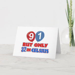 91. Jahrgeburtstagsentwürfe Karte