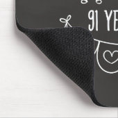 91. Jubiläum Geschenk Chalk Herzen Mousepad (Ecke)