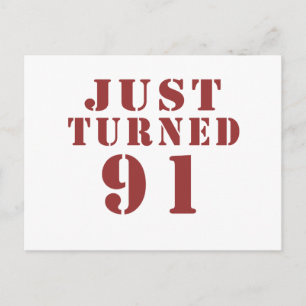 91 Nur Geburtstag gekehrt Postkarte