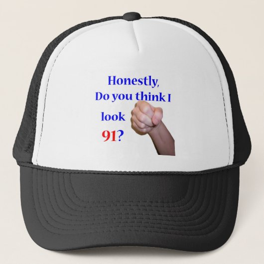 91 schaue ich 91? truckerkappe (Vorderseite)