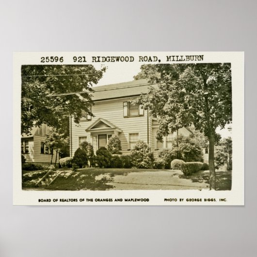 921 Ridgewood Road Ca. 1952 Poster (Vorne)