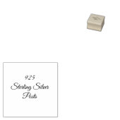 925 Sterling Silver Label Gummistempel (Stempel)