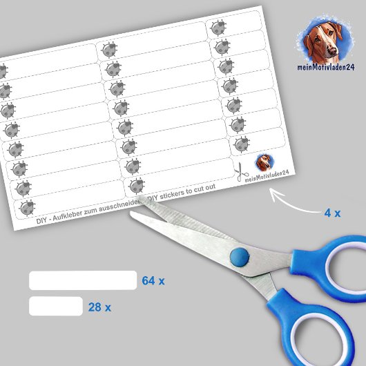 92 DIY Stifteaufkleber blau grün - Marienkäfer Rechteckiger Aufkleber