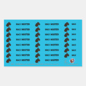 92 DIY Stifteaufkleber blau - Schwarzer Panther Rechteckiger Aufkleber (Vorderseite)