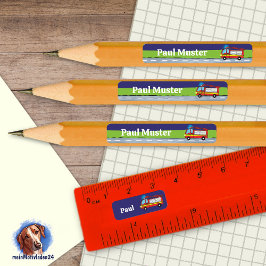 92 DIY Stifteaufkleber Feuerwehr in der Nacht Rechteckiger Aufkleber