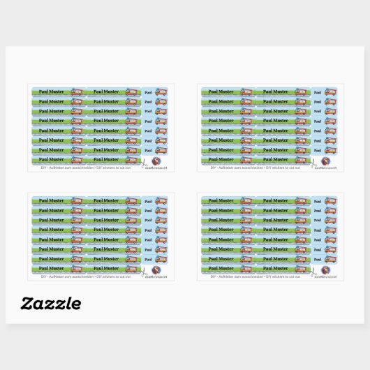 92 DIY Stifteaufkleber Feuerwehr Rechteckiger Aufkleber (Blatt)