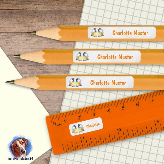 92 DIY Stifteaufkleber - Kohlmeise Aquarell Rechteckiger Aufkleber