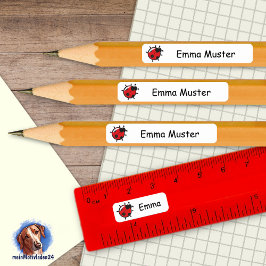 92 DIY Stifteaufkleber weiß - Marienkäfer Rechteckiger Aufkleber