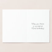 92. Geburtstag - Art Deco Inspiriert Look "92" & N Folienkarte (Innenseite)