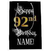 92. Geburtstag ~ Extravagantes Drehbuch; Imitate G Mittlere Geschenktüte (Vorderseite)