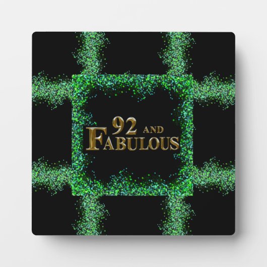 92. Geburtstag Fotoplatte (Vorderseite)