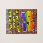 92. Geburtstag: Fun Graffiti-Inspiriert Regenbogen Puzzle (Horizontal)