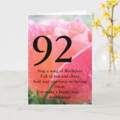 92. Geburtstag Karte (Gelbe Blume)