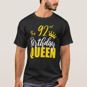 92. Geburtstag Königin Happy Geburtstag Party Bday T-Shirt