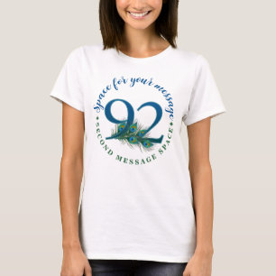 92. Geburtstag Pfauenfedern T-Shirt