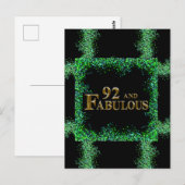 92. Geburtstag Postkarte (Vorne/Hinten)
