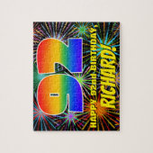92. Geburtstag: Spaß, bunte feierliche Feuerwerke Puzzle (Vertikal)