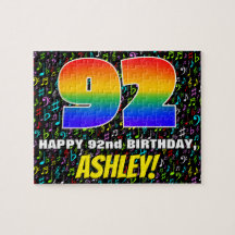 92. Geburtstag — Spaß, farbenfrohe Musiksymbole & 