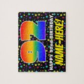 92. Geburtstag — Spaß, farbenfrohe Sternenweltenmu Puzzle (Vertikal)