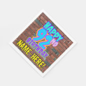 92. Geburtstag ~ Spaß, Urban Graffiti Inspiriert L Serviette (Ecke)