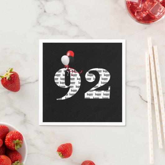 92. Geburtstagsballons Serviette (Beispiel)