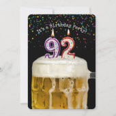 92. Geburtstagskandle-Party Einladung (Vorderseite)