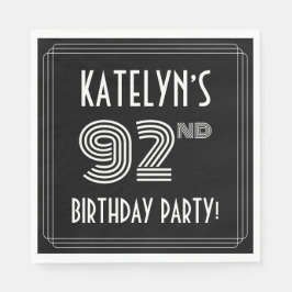 92. Geburtstagsparty: Art-Déco-Stil + Individuelle Serviette