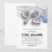 92. Geburtstagsparty Einladung (Vorne/Hinten)