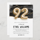 92. Geburtstagsparty Einladung (Vorne/Hinten)