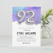 92. Geburtstagsparty Einladung (Stehend Vorderseite)